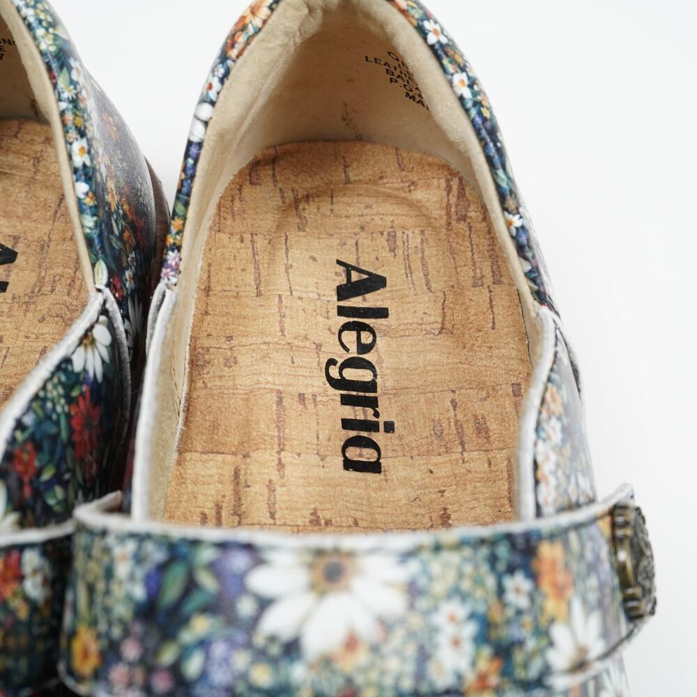 Alegria Ophelia Sugar N Spice Floral Leather Mary Jane Clogs EU 38 US 7.5 8 - Picture 4 of 11